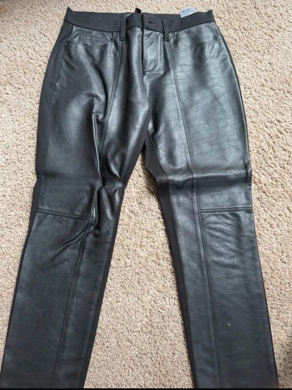 Women’s Black Faux Leather Pants - Sleek